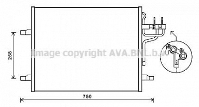 AVA QUALITY COOLING fda5483 -  Конденсатор, кондиционер